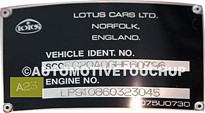 Lotus Paint Code Label