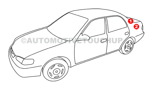 Alfa Romeo Paint code location diagram