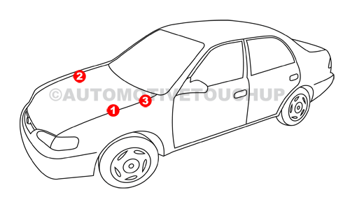 BMW paint code 472 tag