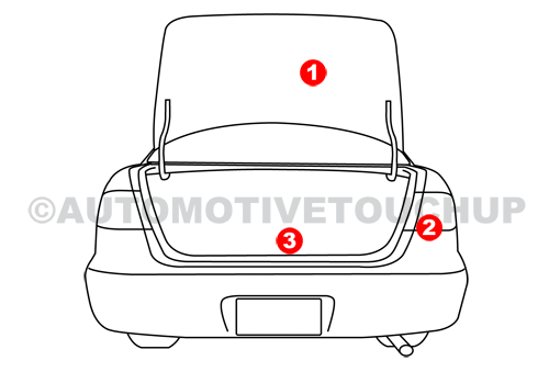 Buick Paint Code Location Diagram 3/4 View