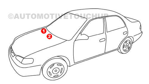 Daihatsu Paint Code Location Diagram