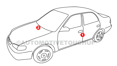 Mazda Paint Code Location Diagram