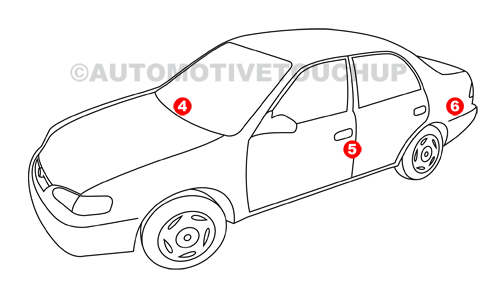 Pontiac Paint Code Location Diagram Side View